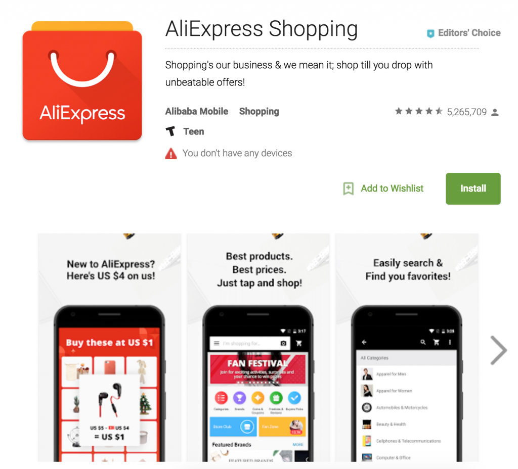 AliExpress Shopping App na App Store